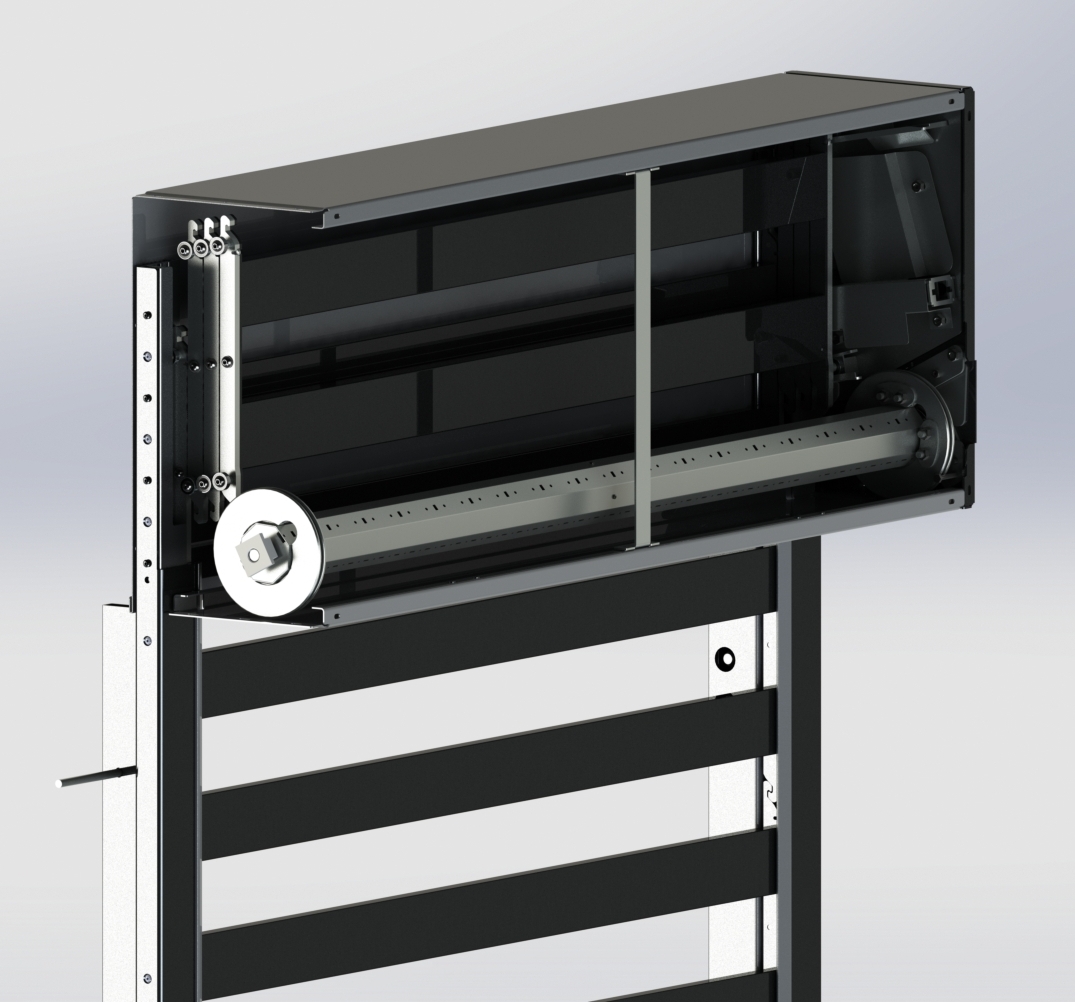 Predisposizione K-Lock solo grata e cassonetto blindato con ispezione esterna all'abitazione per moduli passo 340 mm - Altezza massima 2400 mm